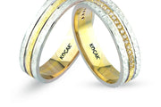 14ct White Yellow Gold Wedding Ring