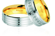 14ct White Yellow Gold Wedding Ring
