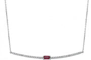 0.67 Karat Ruby Diamond Necklace