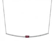 0.67 Karat Ruby Diamond Necklace