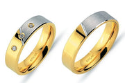 14ct Yellow & White Gold Wedding Ring