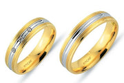 14ct Yellow & White Gold Wedding Ring