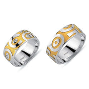 14ct Yellow & White Gold Wedding Ring