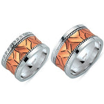 Load image into Gallery viewer, 14ct Rose White Gold Wedding Ring