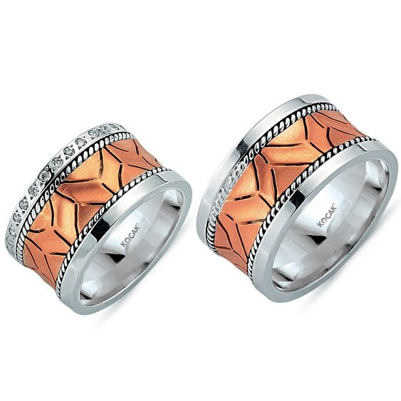 14ct Rose White Gold Wedding Ring