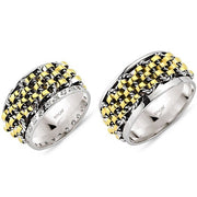 14ct Yellow & White Gold Wedding Ring