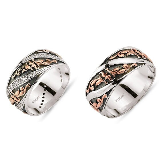 14ct Rose White Gold Wedding Ring