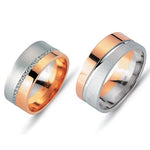 Load image into Gallery viewer, 14ct Rose White Gold Wedding Ring