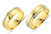 14ct Yellow & White Gold Wedding Ring