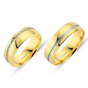 14ct Yellow & White Gold Wedding Ring