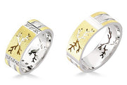 14ct Yellow & White Gold Wedding Ring