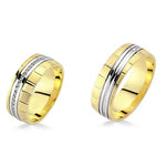 Load image into Gallery viewer, 14ct Yellow &amp; White Gold Wedding Ring