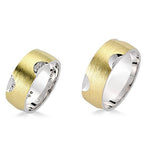 Load image into Gallery viewer, 14ct Yellow &amp; White Gold Wedding Ring