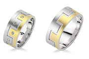 14ct Yellow & White Gold Wedding Ring