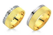 14ct Yellow & White Gold Wedding Ring