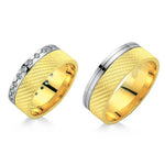 Load image into Gallery viewer, 14ct Yellow &amp; White Gold Wedding Ring