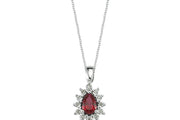 0.53 Karat Diamond Ruby Necklace