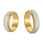 Load image into Gallery viewer, 14ct Two Tone Pair Gold Wedding Ring