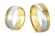 14ct Two Tone Pair Gold Wedding Ring