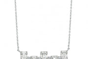 0.73 Karat Diamond Baguette Necklace