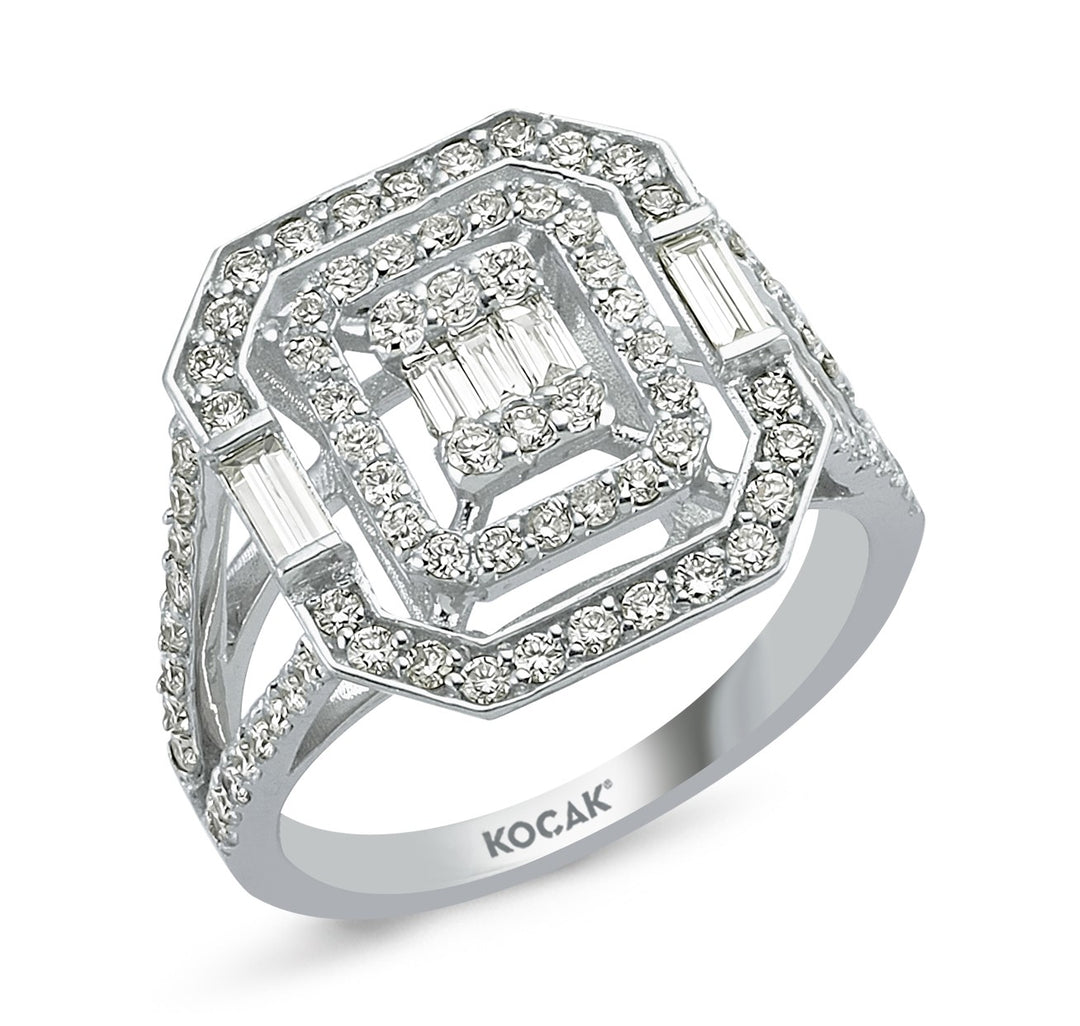 0.92 Karat Diamond Baguette Stone Set Ring