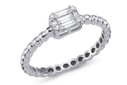 0.21 Karat Baguette Stone Set Diamond Ring