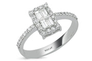 0.50 Karat Baguette Stone Set Diamond Ring