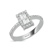 0.50 Karat Baguette Stone Set Diamond Ring