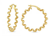 14ct Twist Hoop Gold Earrings