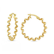 14ct Twist Hoop Gold Earrings