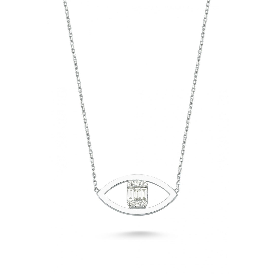 0.26 Karat Baguette Stone Set Diamond Necklace