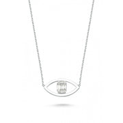 0.26 Karat Baguette Stone Set Diamond Necklace