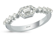 0.43 Karat Baguette Stone Set Diamond Ring