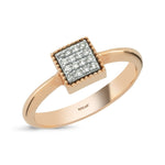 Load image into Gallery viewer, 0.09 Karat Diamond Stone Set Rose Ring