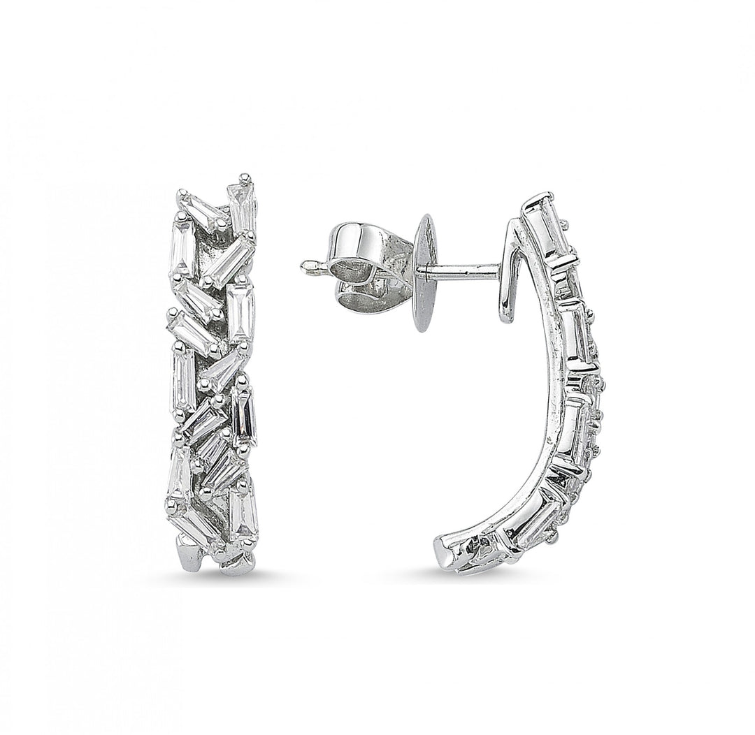 1.01 Karat Diamond Baguette Earrings