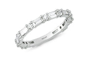 1.13 Karat Full Eternity Diamond Baguette Ring