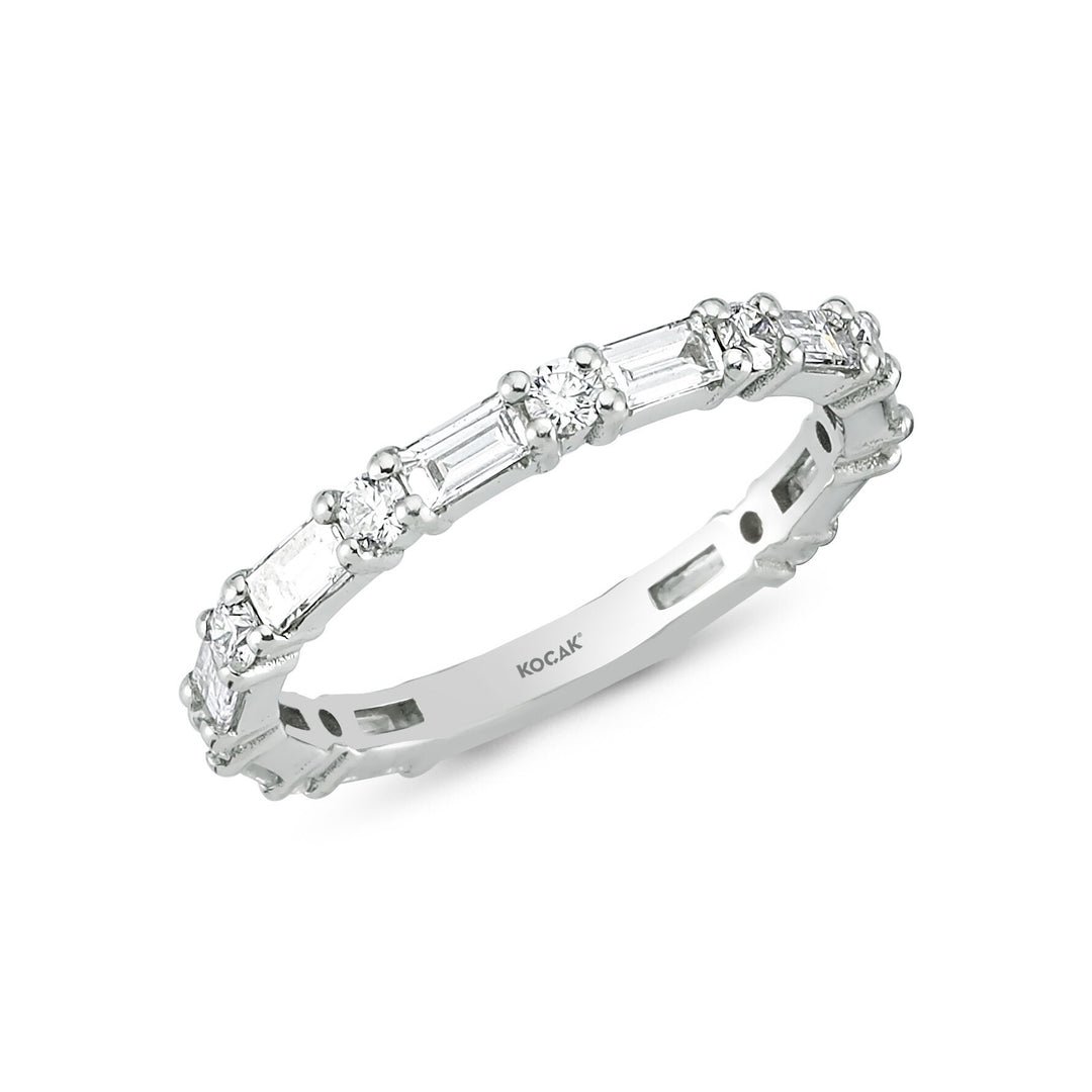 1.13 Karat Full Eternity Diamond Baguette Ring