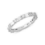 1.13 Karat Full Eternity Diamond Baguette Ring