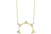 14ct Gold Stone Set Halka Necklace