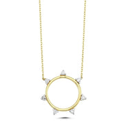 14ct Gold Stone Set Halka Necklace