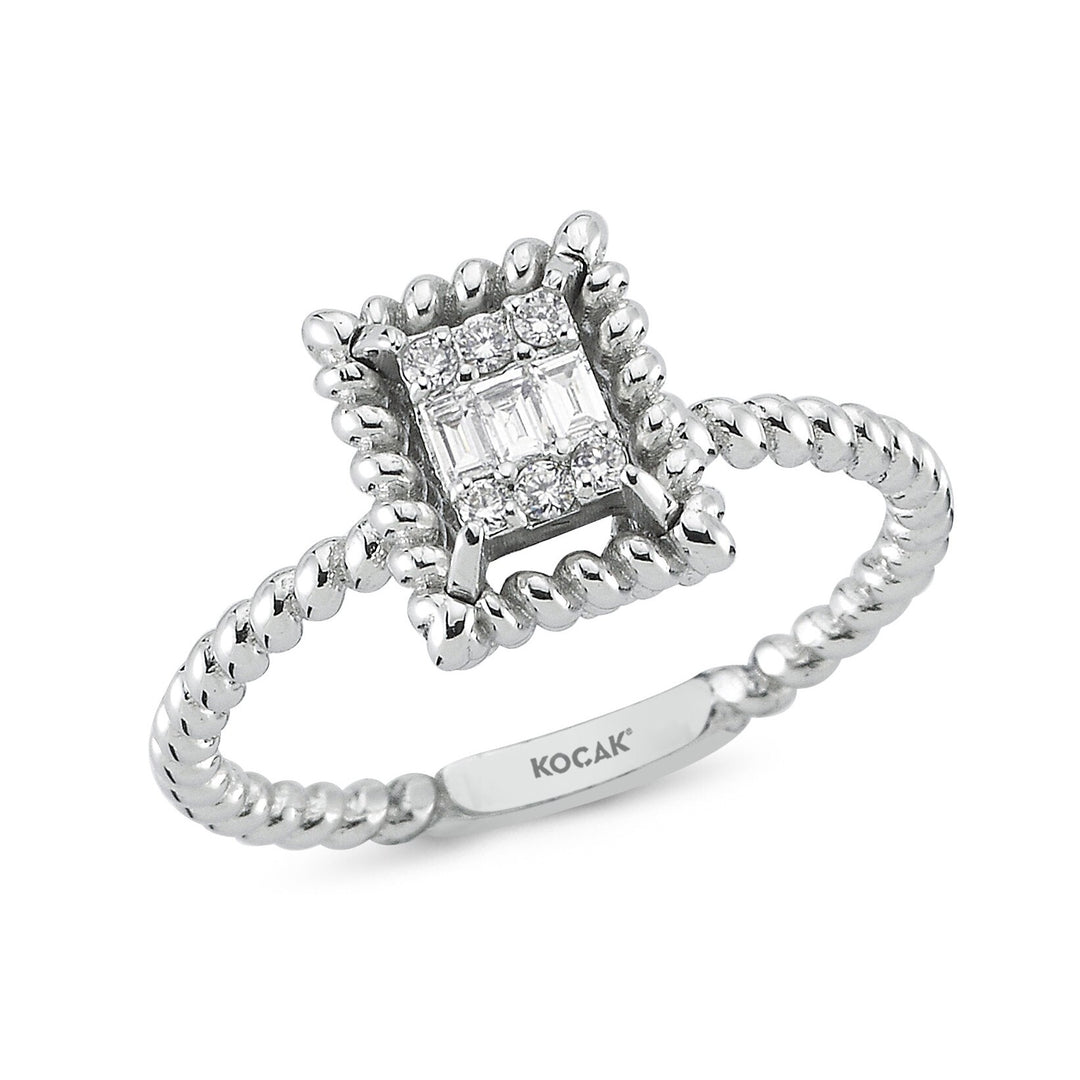 0.14 Karat Baguette Diamond Ring