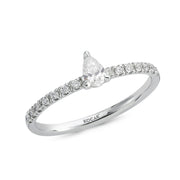 0.30 Karat Damla Diamond Ring