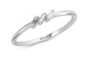 0.05 Karat Baguette Diamond Tria Ring