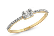 0.15 Karat Baguette Diamond Ring