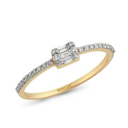 0.15 Karat Baguette Diamond Ring