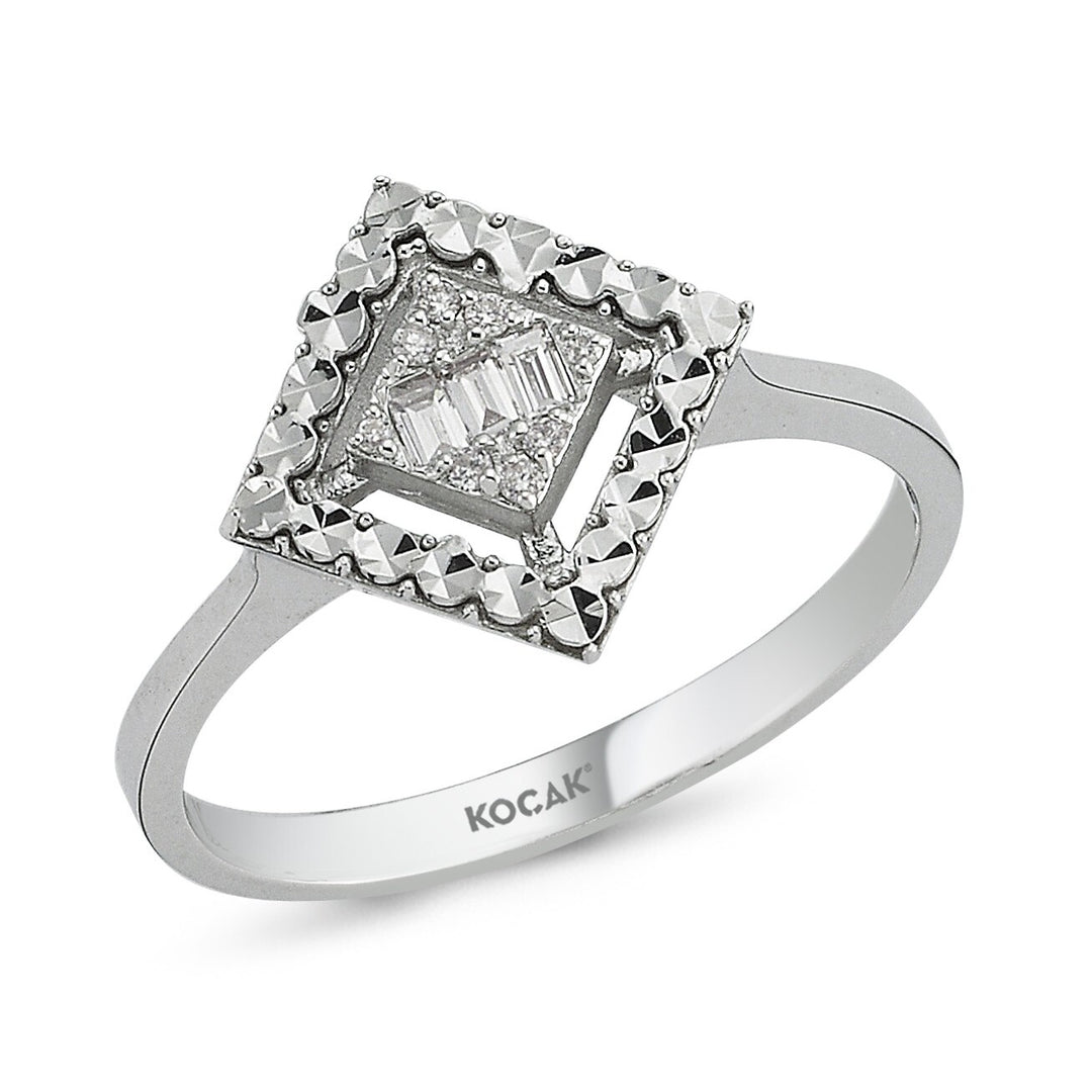 0.09 Karat Baguette Diamond Ring