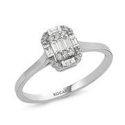 0.18 Karat Baguette Diamond Ring