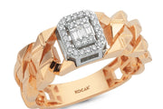 0.14 Karat Baguette Diamond Rose Ring