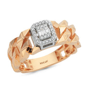 0.14 Karat Baguette Diamond Rose Ring