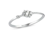 0.10 Karat Baguette Stone Set Diamond Ring